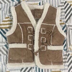 Brown Shearling Vest
